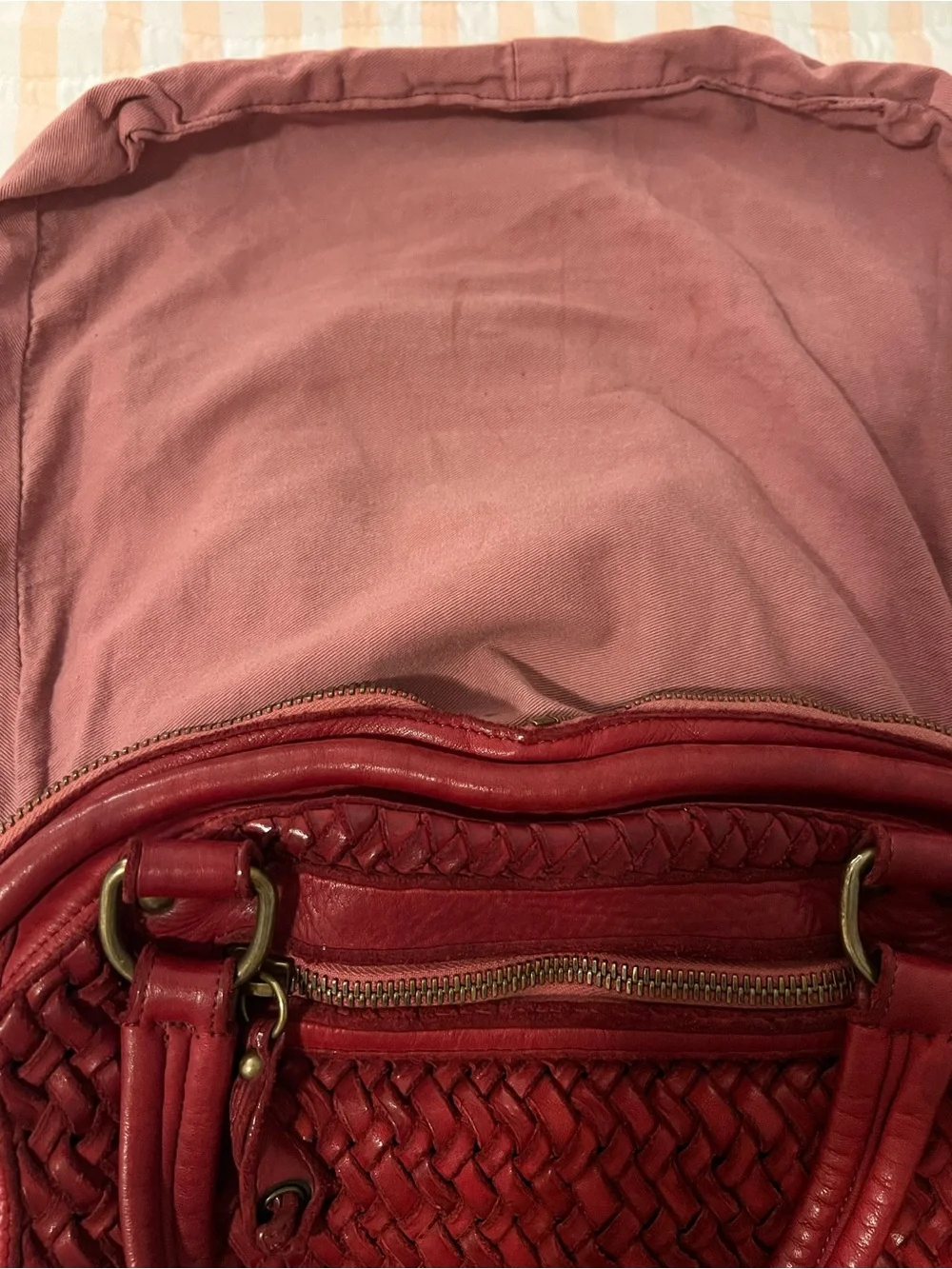 ERRELLEVENTIDUE Red Leather Handbag